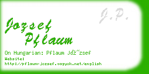 jozsef pflaum business card